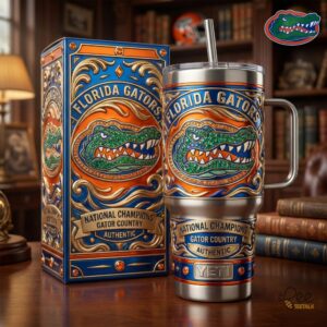 Unisex Florida Gators With Handle Graphic Tumbler for Fans