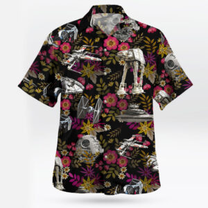 Galactic Battle Floral Hawaiian Shirt Star Wars Inspired Aloha Style