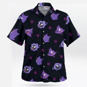 Gengar Evolution Hawaiian Shirt Tropical Ghost Vibes