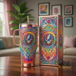 Unisex Grateful Dead Founded 1965 Graphic Tumbler for Fans
