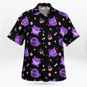 Pokemon Halloween Hawaiian Shirt- Men Pokemon Button Up Shirt