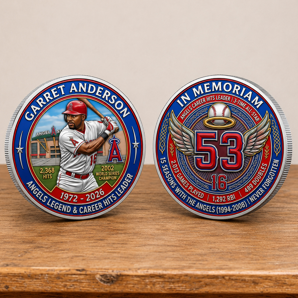 In Memoriam Garret Anderson 15 Seasons With The Angels Coin 1 In Memoriam Garret Anderson 15 Seasons With The Angels Coin