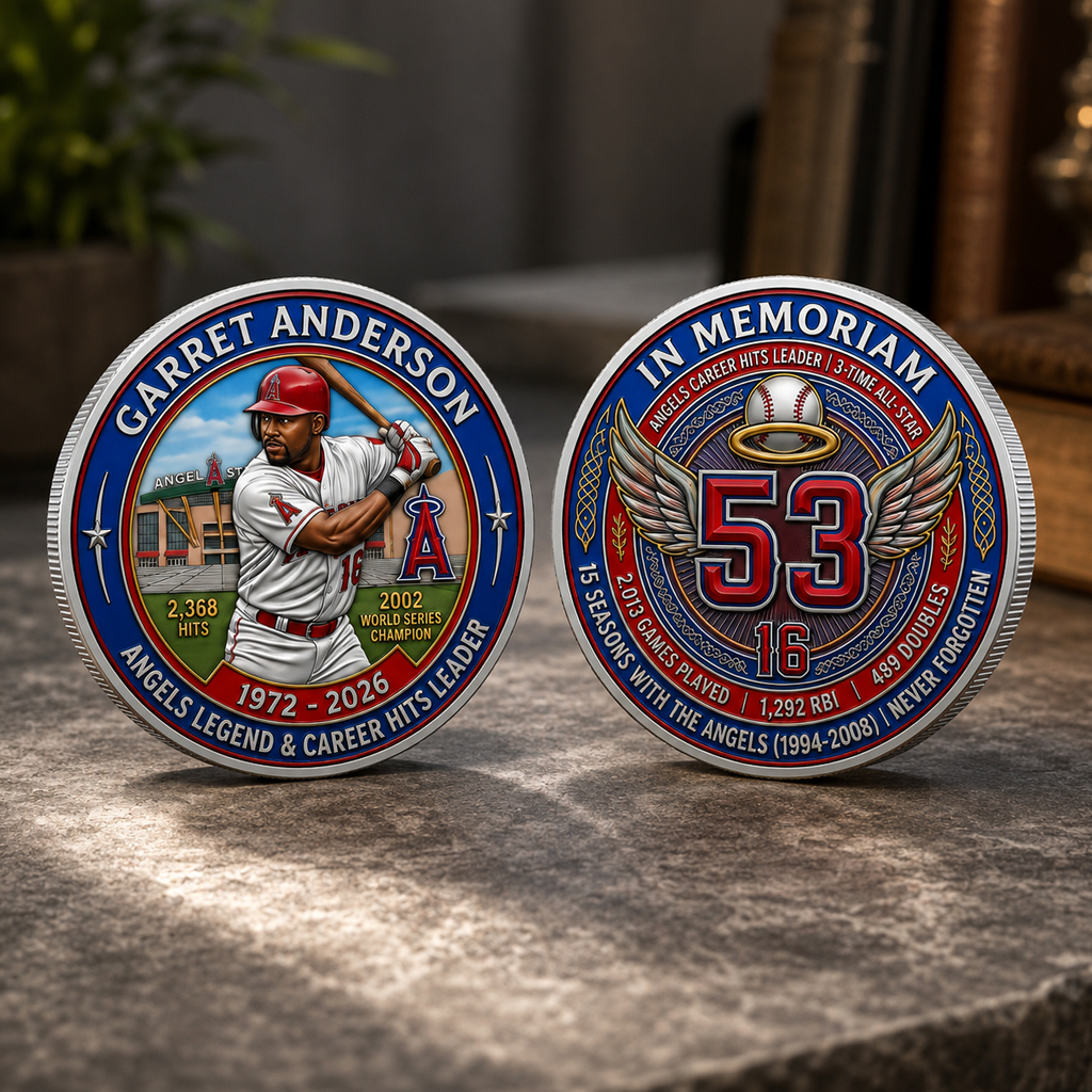 In Memoriam Garret Anderson 15 Seasons With The Angels Coin 2 In Memoriam Garret Anderson 15 Seasons With The Angels Coin
