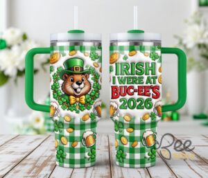 Irish I Were At Bucees 2026 St Patricks Day Graphic Tumbler for Fans