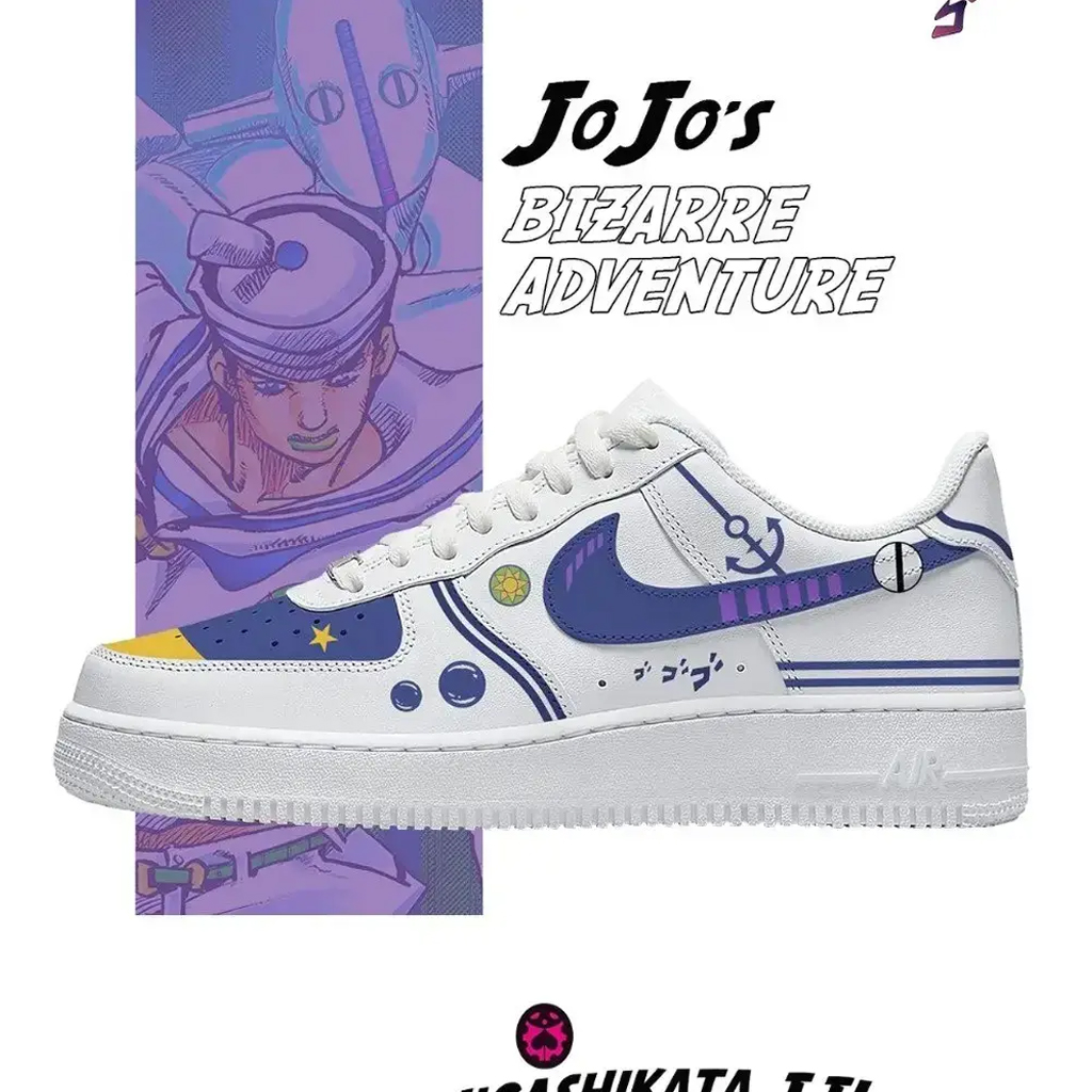 Josuke Higashikata JJL Jojo’s Bizarre Adventure Air Force 1 Shoes Sneakers 1 Josuke Higashikata JJL Jojo’s Bizarre Adventure Air Force 1 Shoes Sneakers