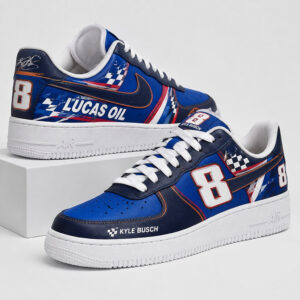 Kyle Busch 8 Nascar Racing Lucas Oil Air Force 1 Shoes Sneakers