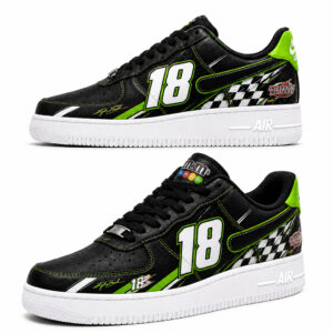 Kyle Busch Rowdy 18 Racing Graphic Air Force 1 Shoes Sneakers for Racing Fans