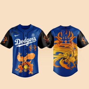 Los Angeles Dodgers x Naruto Kurama Baseball Jersey Version 1