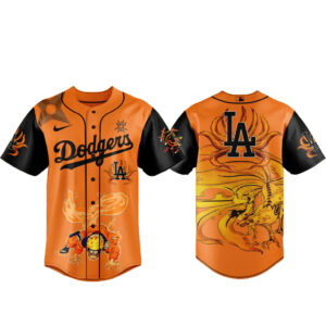 Los Angeles Dodgers x Naruto Kurama Baseball Jersey Version 2