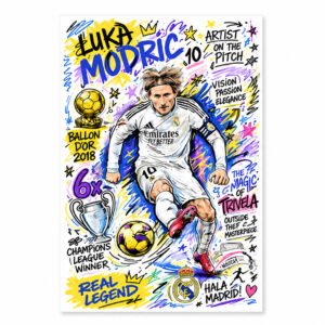 Luka Modric Real Madrid Legend Ballon d’Or 2018 And 6x UCL Champion Poster