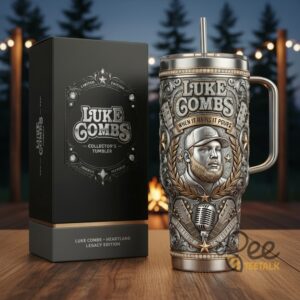 Unisex Luke Combs With Handle Graphic Tumbler for Fans