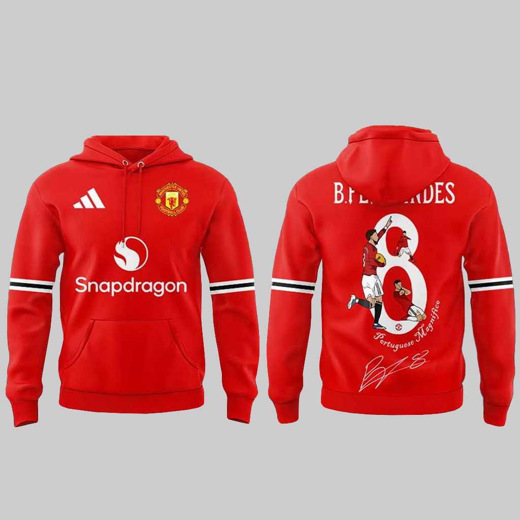 Manchester United 2026 Bruno Fernandes Number 8 Shirt 2 Manchester United 2026 Bruno Fernandes Number 8 Hoodie