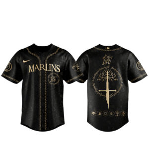 Miami Marlins The Lord of The Rings 2026 Night Black Baseball Jersey