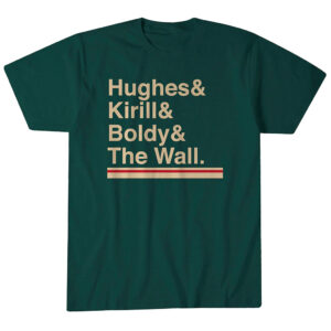 Minnesota Wild Hockey Ampersand Hughes & Kirill & Boldy & The Wall T-Shirt