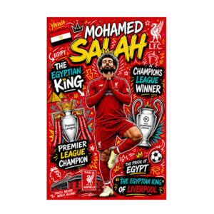 Mohamed Salah Egyptian King Liverpool Football Legend Poster