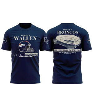 Morgan Wallen x Denver Broncos Still The Problem Tour 2026 Navy T-Shirt