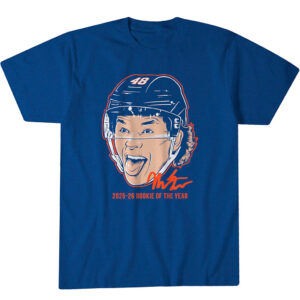 New York Islanders Matthew Schaefer ROTY Swag Head T-Shirt