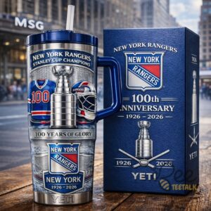 Unisex New York Rangers 100Th Anniversary Graphic Tumbler for Fans