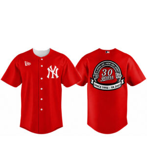 New York Yankees 30th Anniversary 2026 Red Baseball Jersey