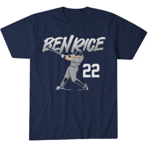 New York Yankees Ben Rice Slugger Swing Number T-Shirt