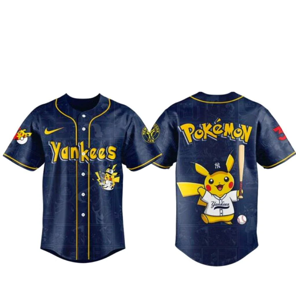 New York Yankees x Pokemon 2026 Navy Baseball Jersey Version 2 1 New York Yankees x Pokemon 2026 Navy Baseball Jersey Version 2