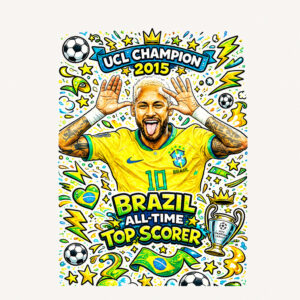 Neymar Jr Brazil All-Time Top Scorer Poster