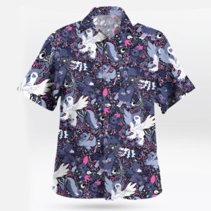 Night Slash Pokemon Hawaiian Shirt Dark Tone Battle Style