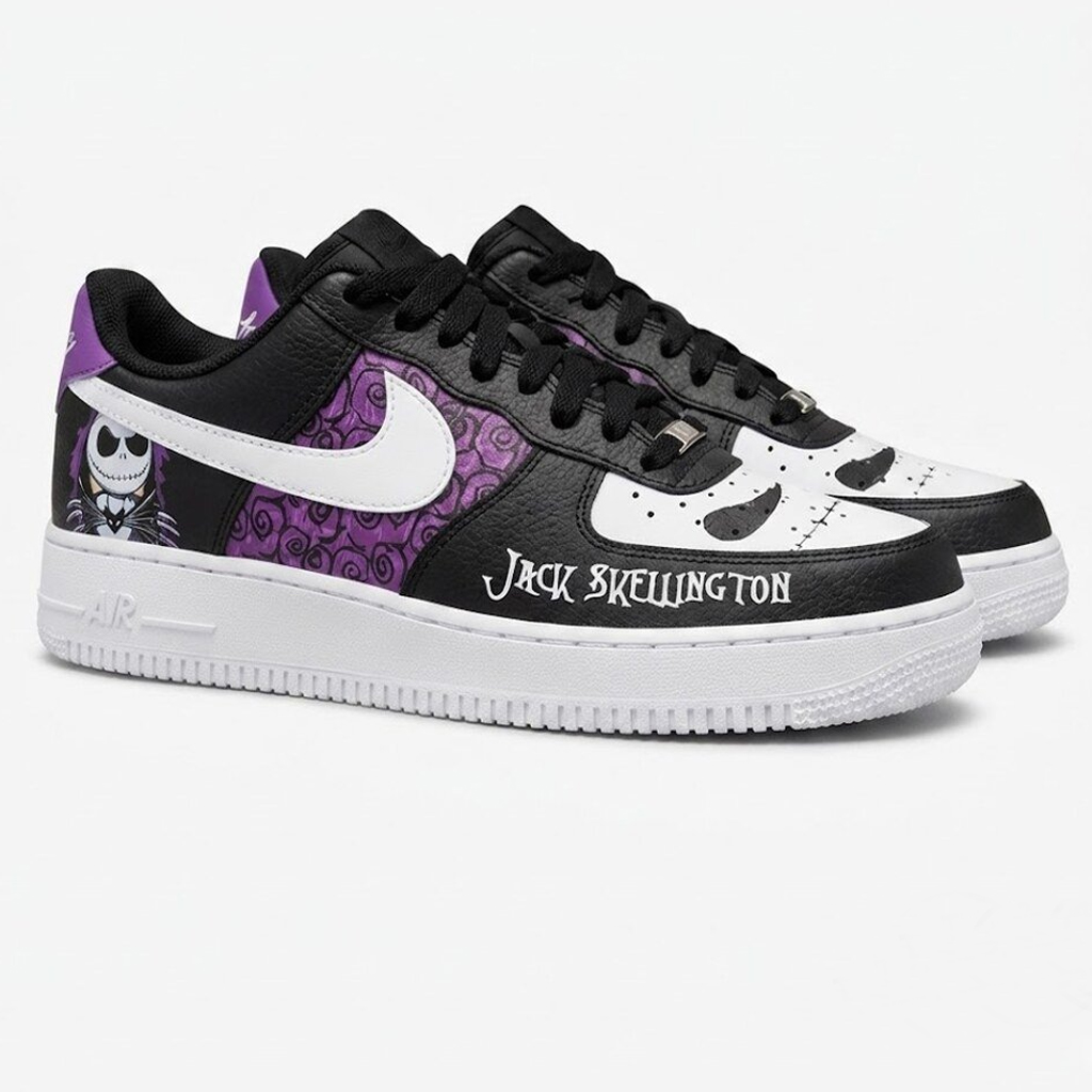 Nightmare Before Christmas Jack Skellington Air Force 1 Shoes Sneakers 1 Nightmare Before Christmas Jack Skellington Air Force 1 Shoes Sneakers