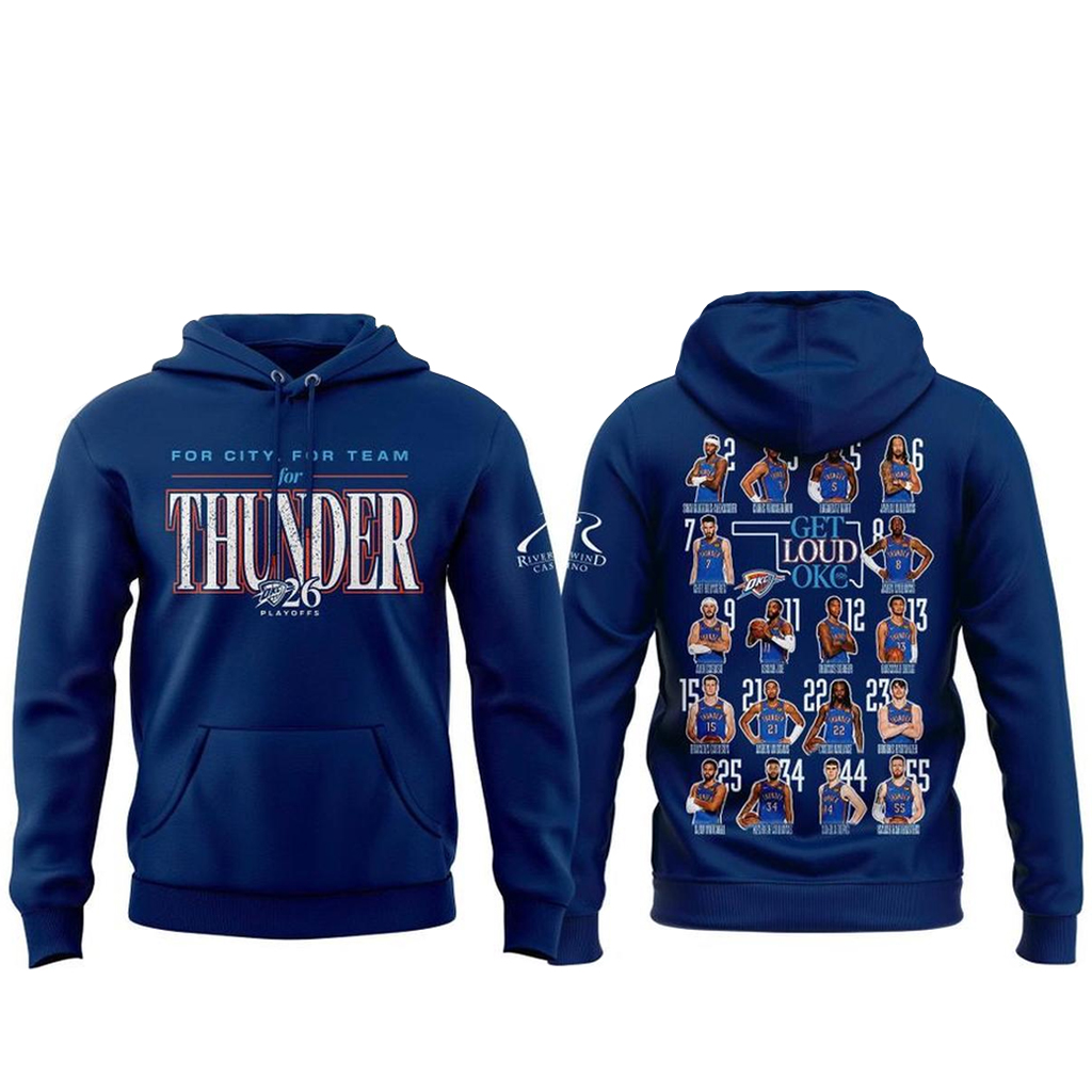 Oklahoma City Thunder 2026 Playoffs Round 2 Game 2 Get Lound OKC Shirt 3 Oklahoma City Thunder 2026 Playoffs Round 2 Game 2 Get Lound OKC Hoodie