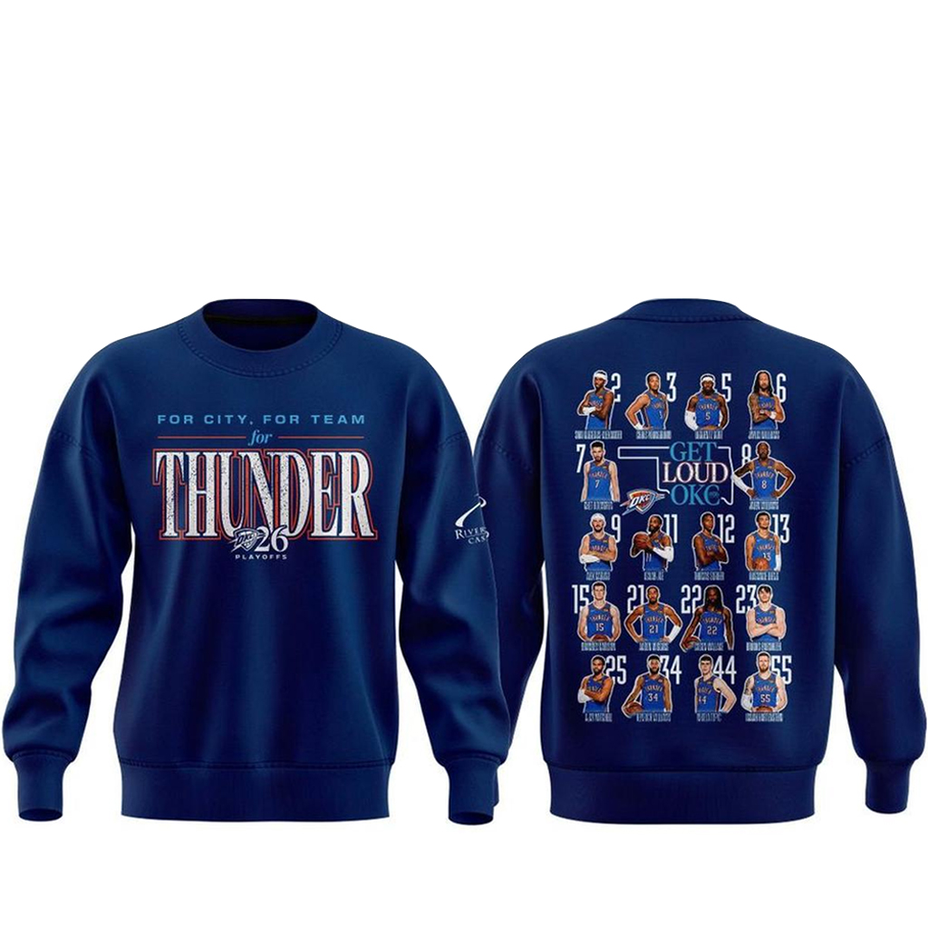 Oklahoma City Thunder 2026 Playoffs Round 2 Game 2 Get Lound OKC Shirt 2 Oklahoma City Thunder 2026 Playoffs Round 2 Game 2 Get Lound OKC Sweatshirt