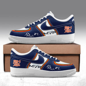 Oklahoma City Thunder Shai Gilgeous Back to Back 2026 MVP Navy Air Force 1 Shoes Sneakers