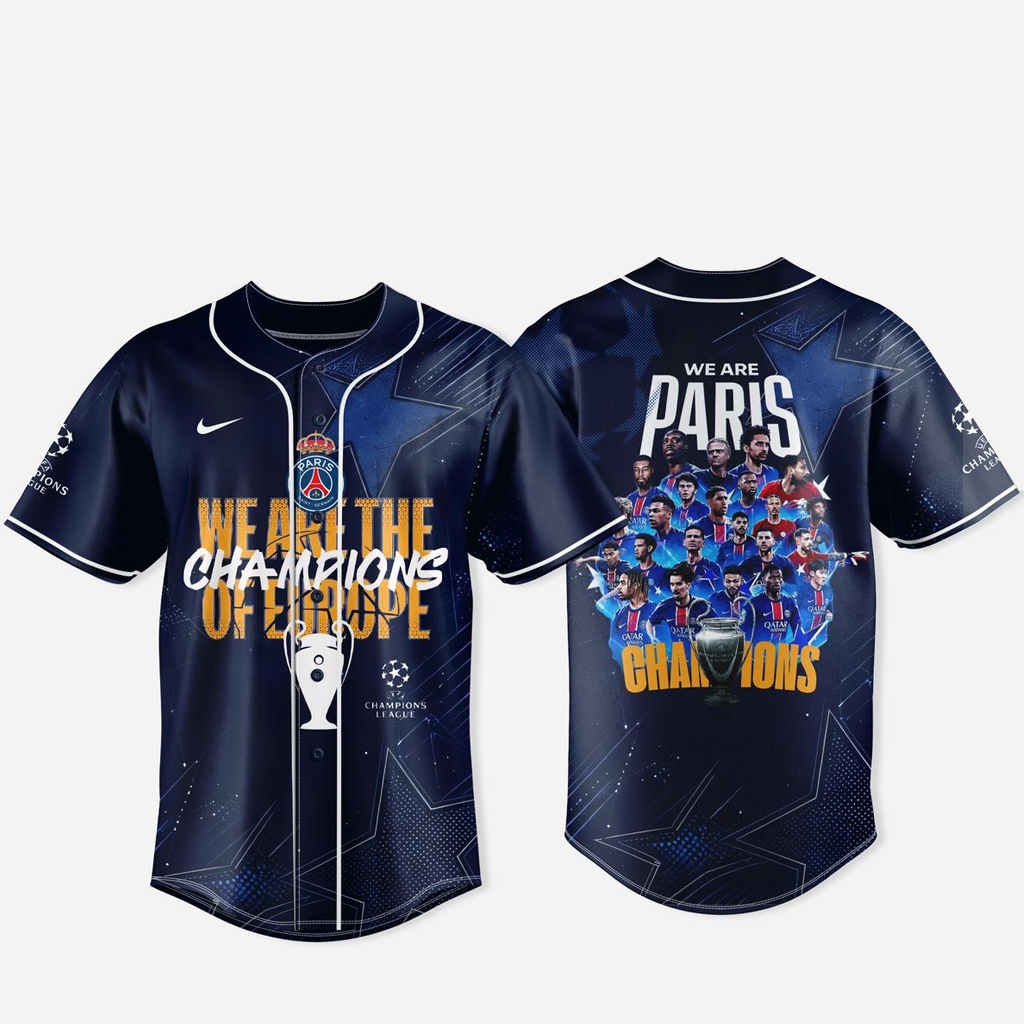 Paris Saint Germain UEFA Champions League Final 2026 Baseball Jersey 1 Paris Saint Germain UEFA Champions League Final 2026 Baseball Jersey