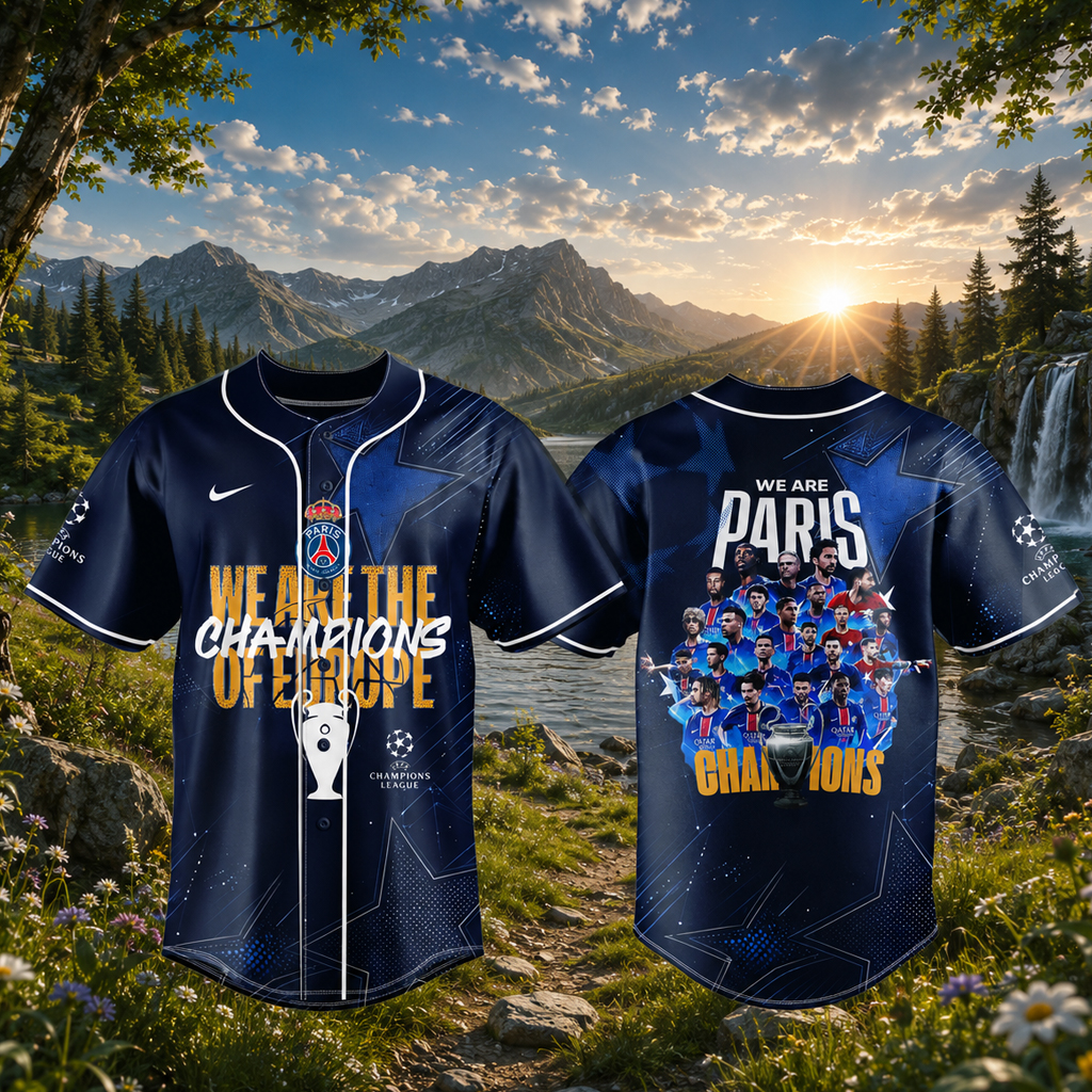 Paris Saint Germain UEFA Champions League Final 2026 Baseball Jersey 2 Paris Saint Germain UEFA Champions League Final 2026 Baseball Jersey