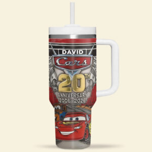 Personalized Speed Racer Celebrate 20 Years Of Speed Graphic Tumbler for Racing Fans