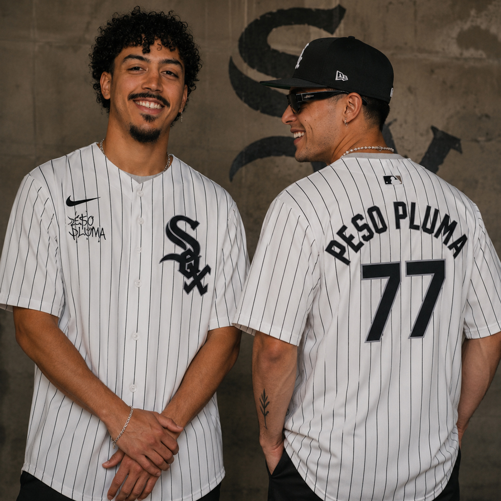 Peso Pluma x Chicago White Sox 2026 Baseball Jersey 2 Peso Pluma x Chicago White Sox 2026 Baseball Jersey