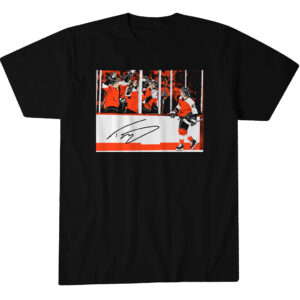 Philadelphia Flyers Trevor Zegras Penalty Box Celebration T-Shirt