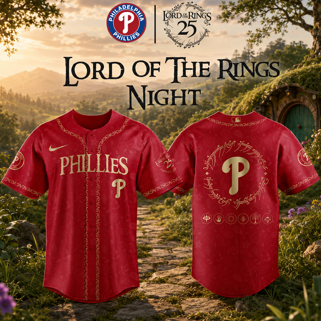 Philadelphia Phillies The Lord of The Rings 2026 Night Red Baseball Jersey 2 Philadelphia Phillies The Lord of The Rings 2026 Night Red Baseball Jersey