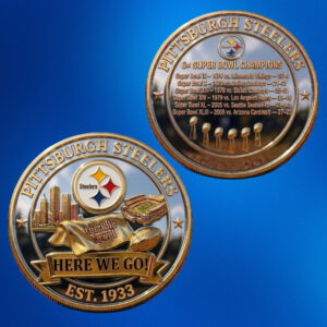 Pittsburgh Steelers Terrible Towel Here We Go Coin