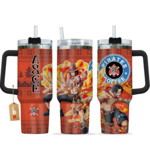Portgas D Ace One Piece Anime Graphic Tumbler for Anime Fans