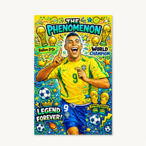 Ronaldo de Lima R9 The Phenomenon World Cup Champion Poster