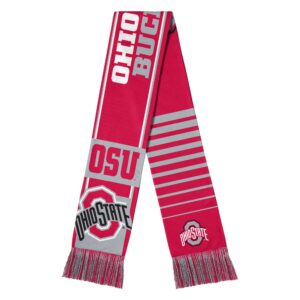Unisex Ohio State Buckeyes Reversible Thematic Scarf for College Sports Fans