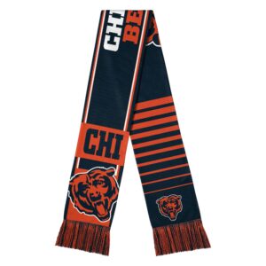 Unisex Chicago Bears National Football League Reversible Thematic Scarf for Football Fans