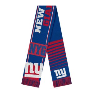 Unisex New York Giants National Football League Reversible Thematic Scarf for Football Fans