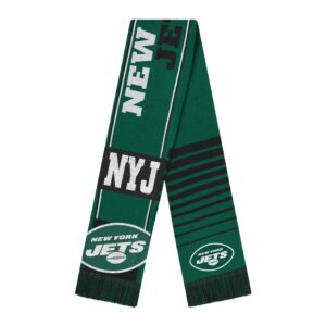 Unisex New York Jets National Football League Reversible Thematic Scarf for Football Fans