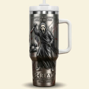 Scream 30th Anniversary Horror Graphic Tumbler for Horror Movie Fans