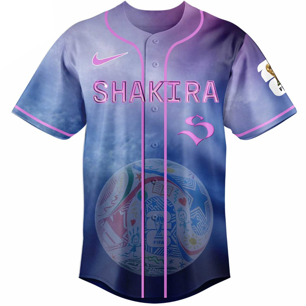 Shakira Las Mujeres Ya No Lloran Tour World Cup 2026 Baseball Jersey 2 Shakira Las Mujeres Ya No Lloran Tour World Cup 2026 Baseball Jersey