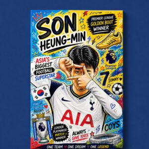 Son Heung-min Tottenham Hotspur Golden Boot Winner Poster