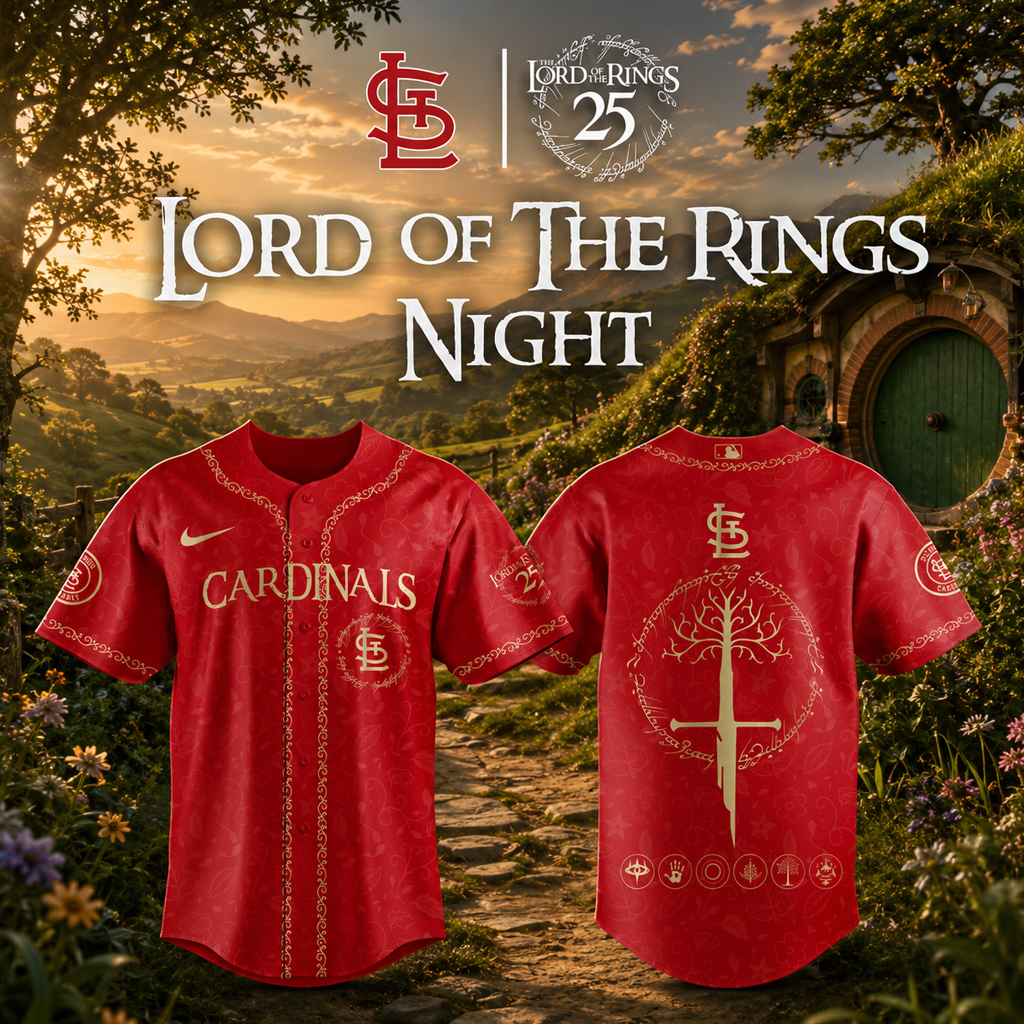 St. Louis Cardinals The Lord of The Rings 2026 Night Red Baseball Jersey 2 St. Louis Cardinals The Lord of The Rings 2026 Night Red Baseball Jersey