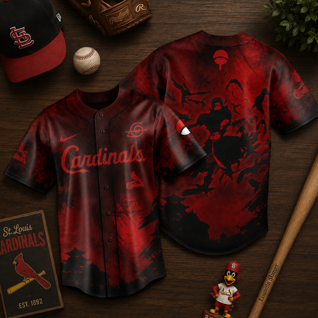 St. Louis Cardinals x Itachi Uchiha 2026 Baseball Jersey 2 St. Louis Cardinals x Itachi Uchiha 2026 Baseball Jersey