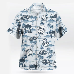 Star Wars Hawaiian Shirt Stormtrooper BB-8 Tropical Design